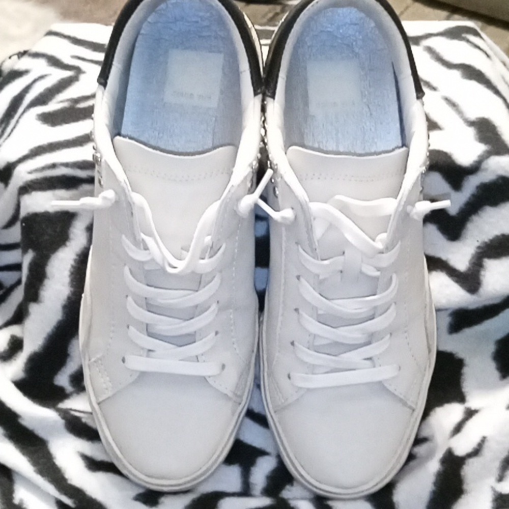 Leather studded sneakers